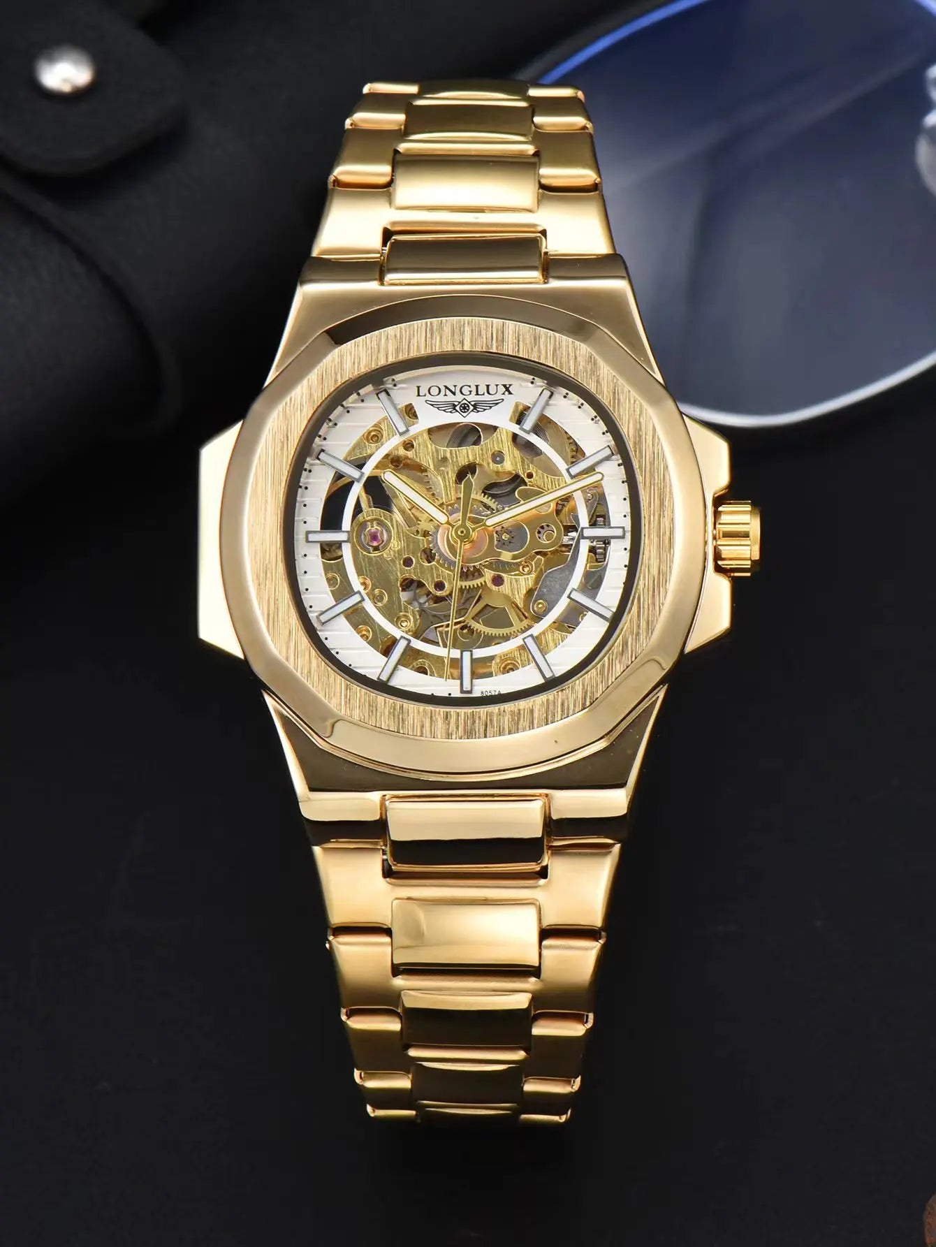 LONGLUX Irregular Skeleton Mechanical Watch