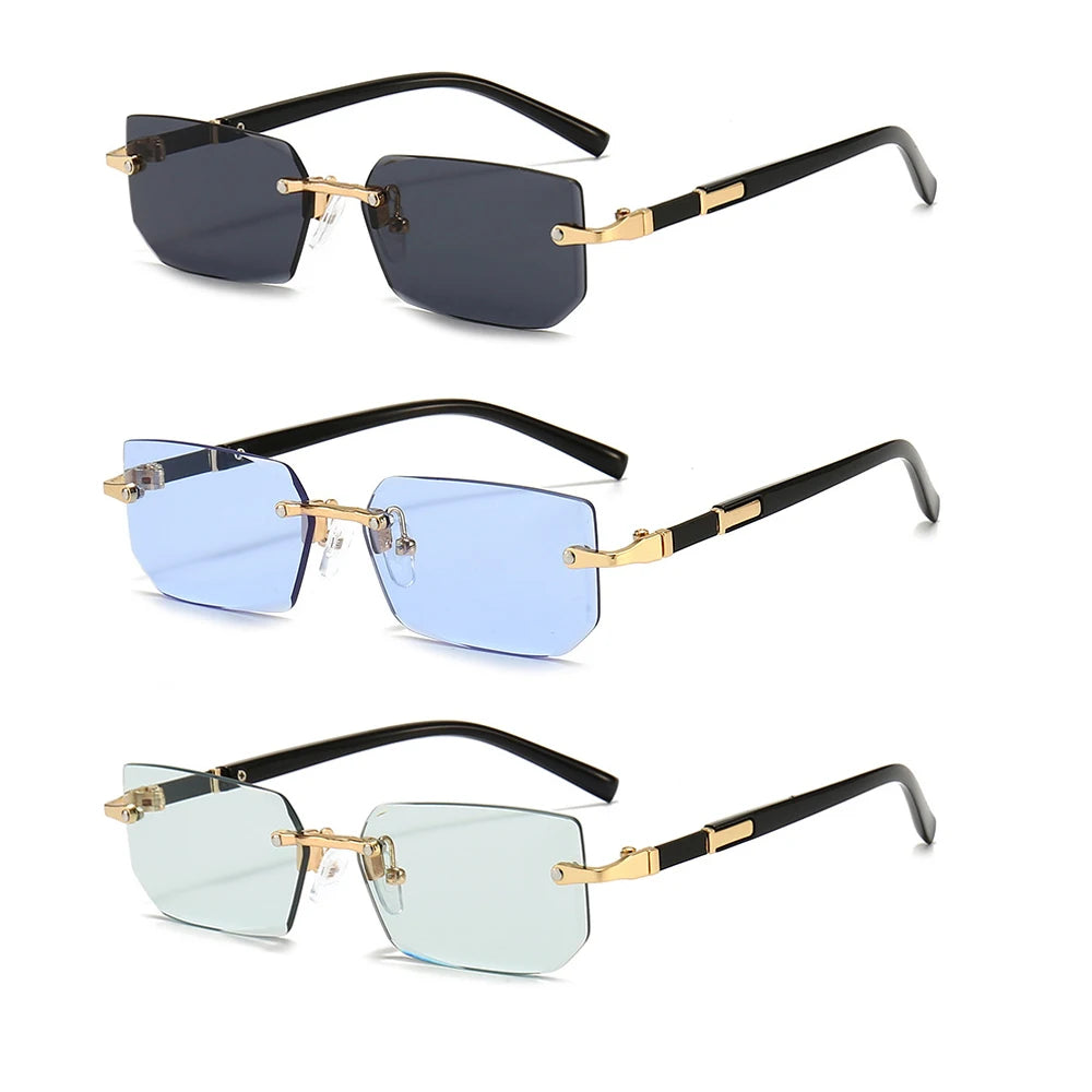 Rimless Rectangle Fashion Sunglasses
