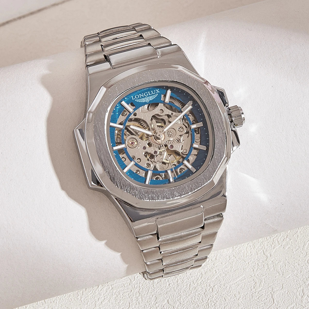 LONGLUX Irregular Skeleton Mechanical Watch