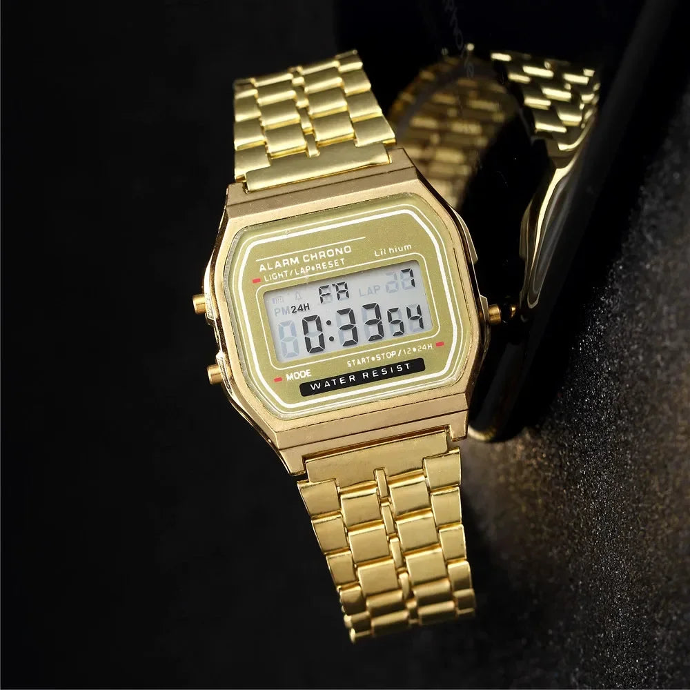 JBAILI Stainless Steel LED Digital Watch