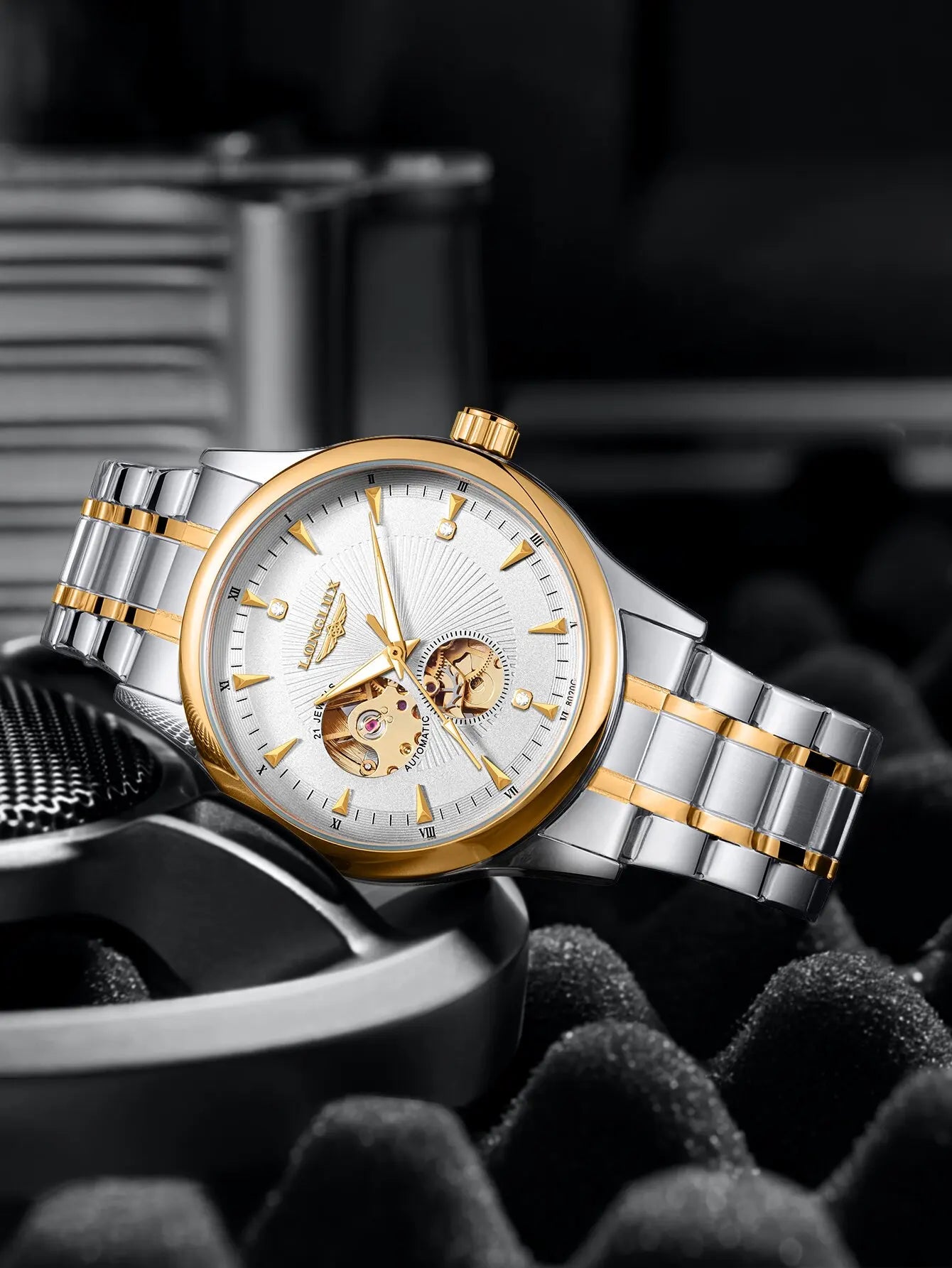 LONGLUX Automatic Skeleton Luxury Watch