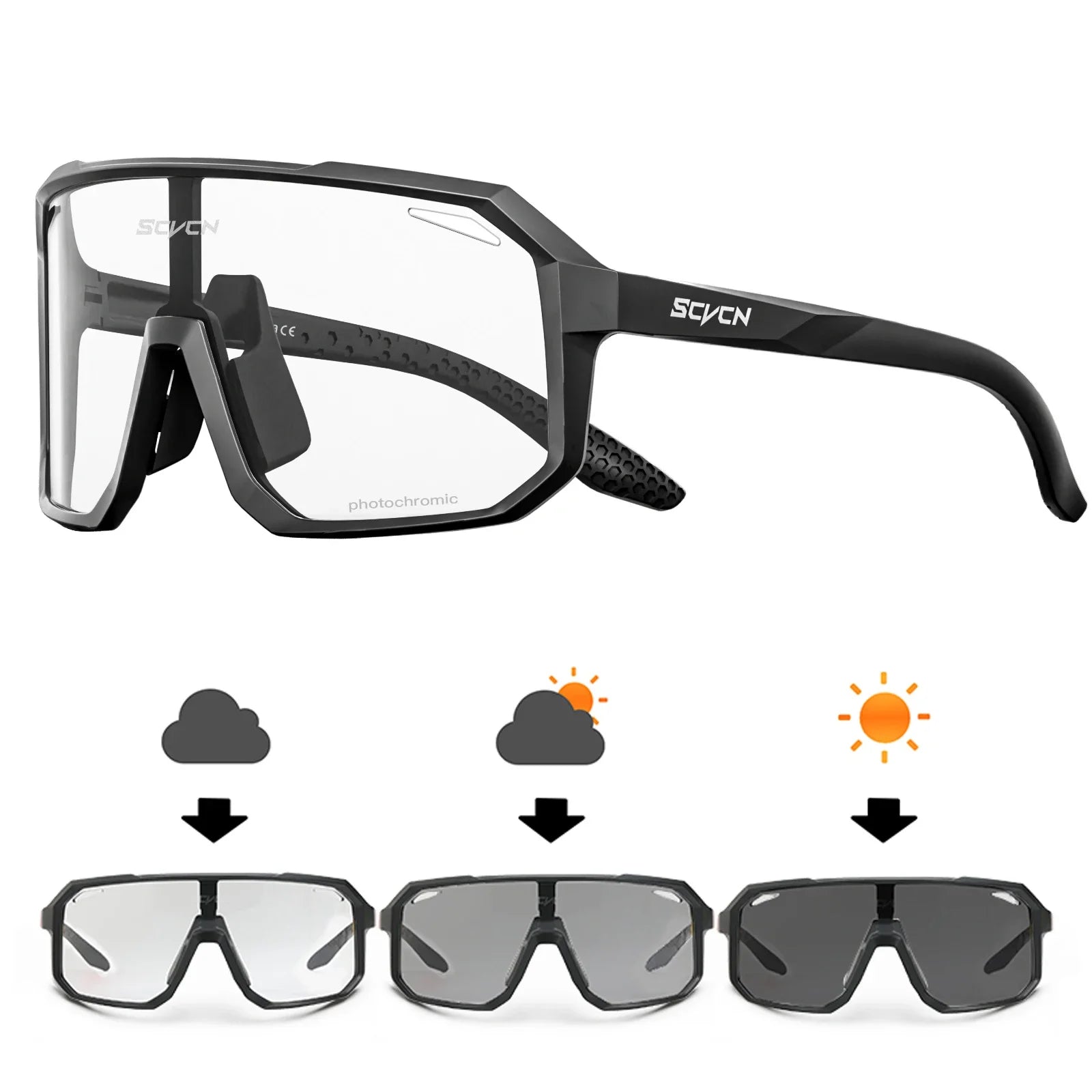 SCVCN Photochromic Cycling Sunglasses