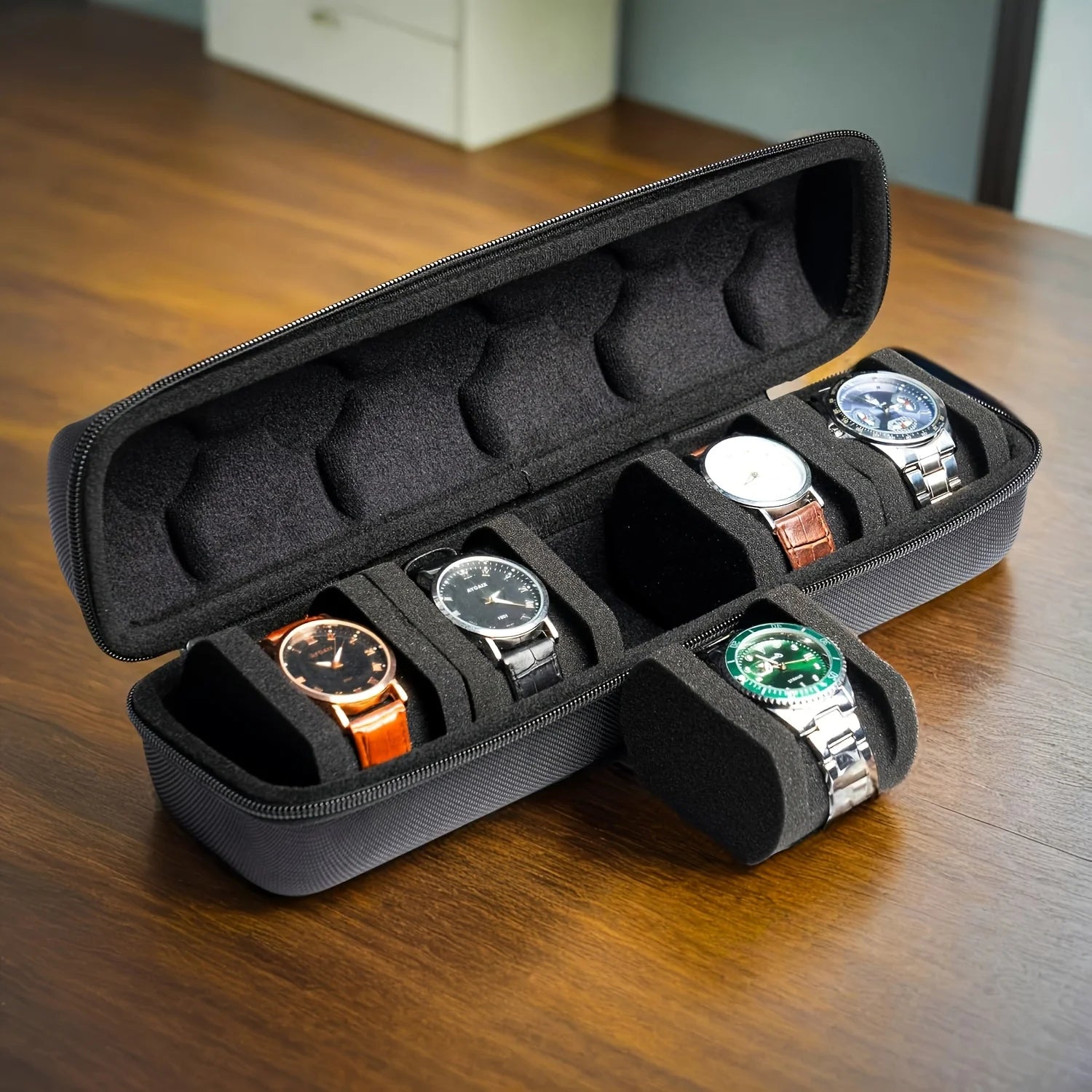5-Slot Hard Shell Watch Case