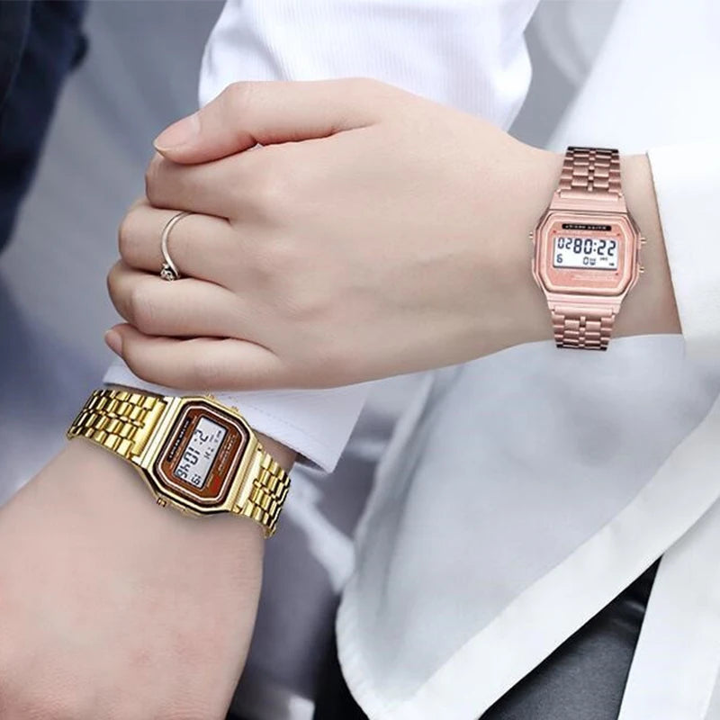 JBAILI Stainless Steel LED Digital Watch