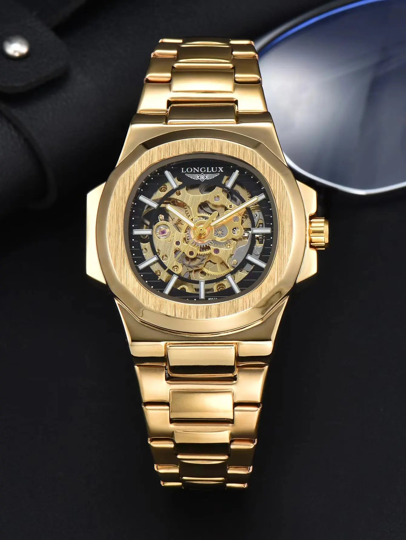 LONGLUX Irregular Skeleton Mechanical Watch