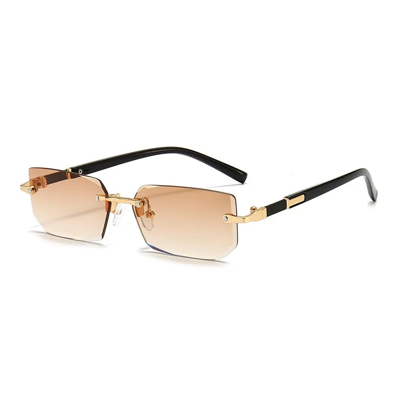 Rimless Rectangle Fashion Sunglasses