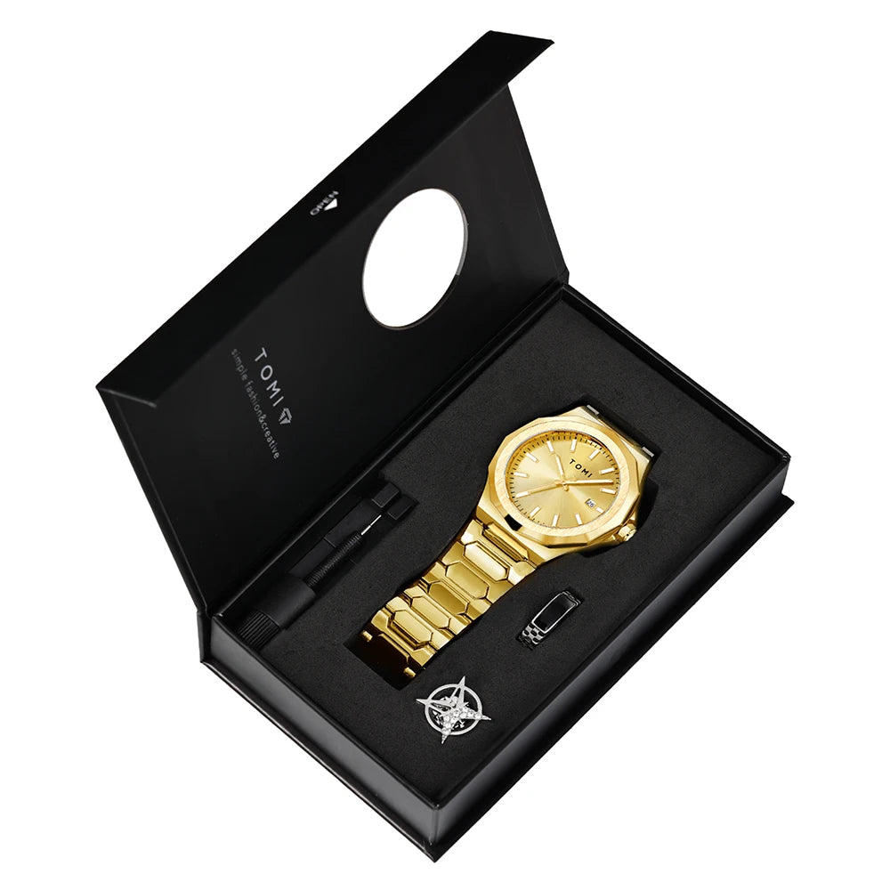 TOMI Rose Gold Business Quartz Watch