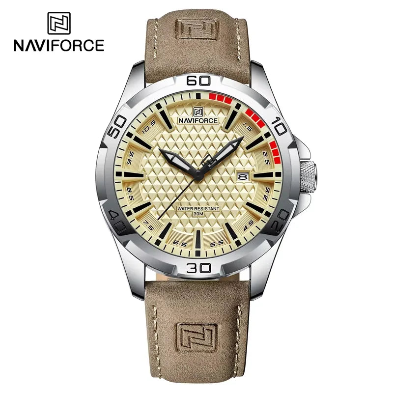 NAVIFORCE Men’s Leather Sport Watch