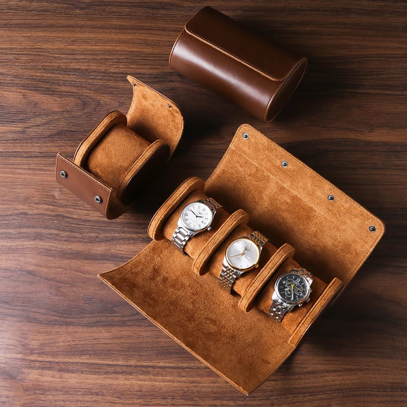 3 different sizes Embers Leather Watch Roll