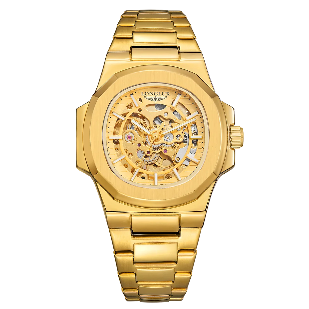 LONGLUX Irregular Skeleton Mechanical Watch
