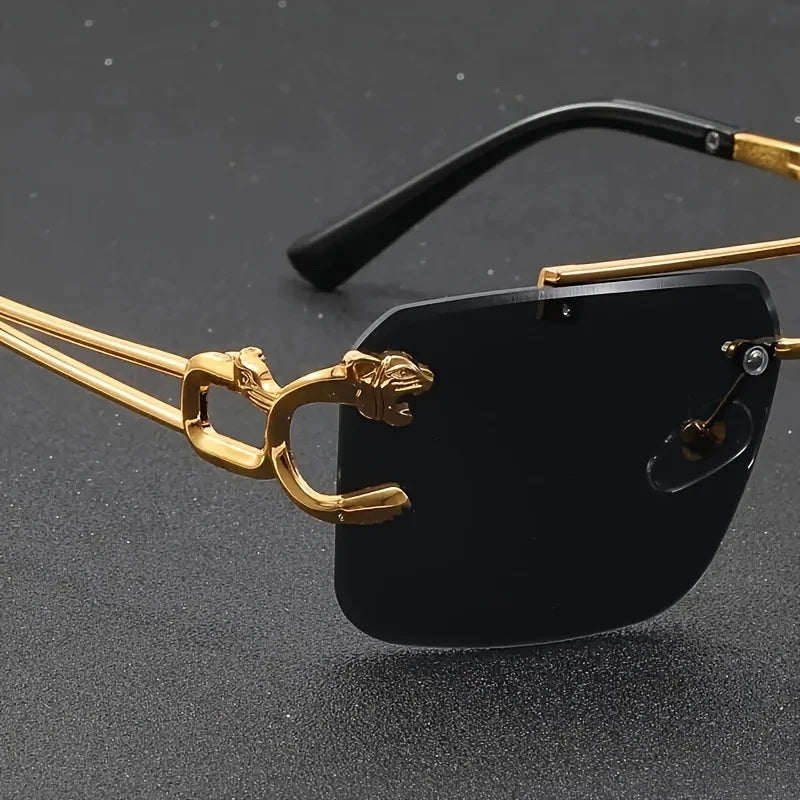 Vintage Golden Frameless Sunglasses