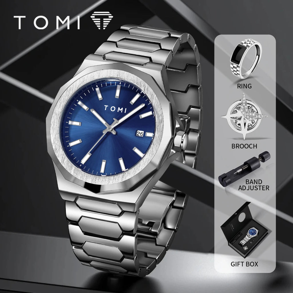 TOMI Rose Gold Business Quartz Watch