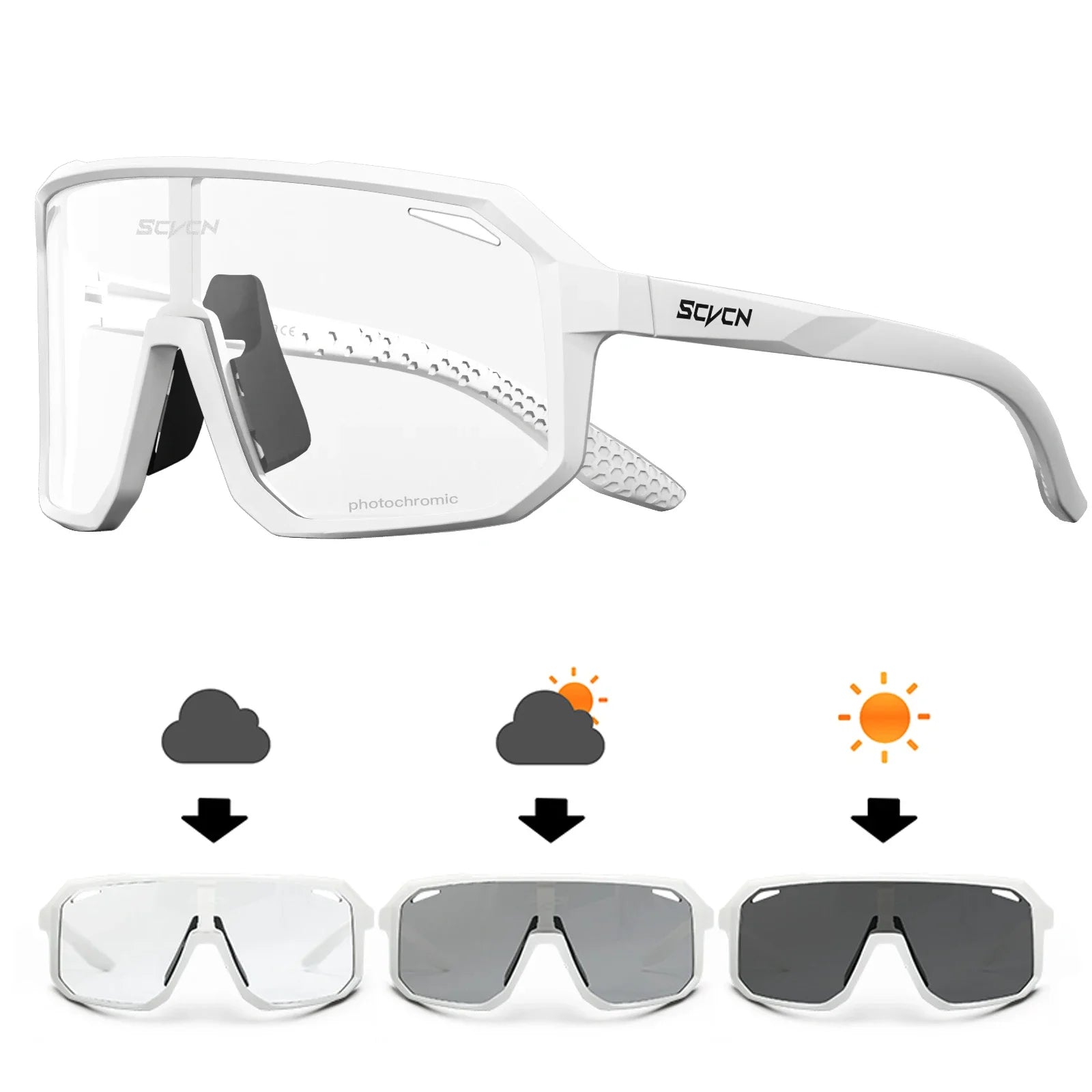 SCVCN Photochromic Cycling Sunglasses