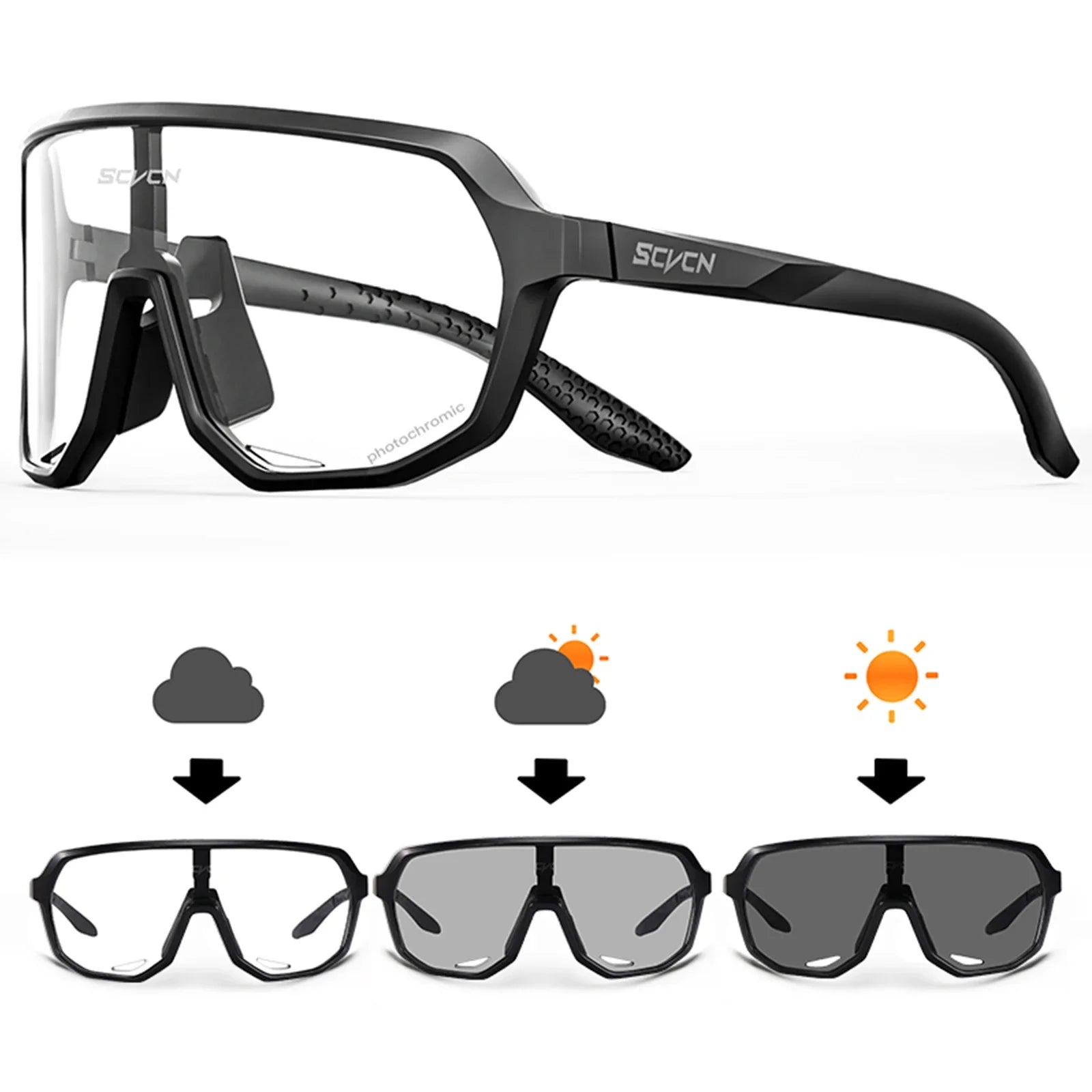 SCVCN Photochromic Cycling Sunglasses