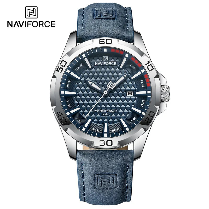 NAVIFORCE Men’s Leather Sport Watch