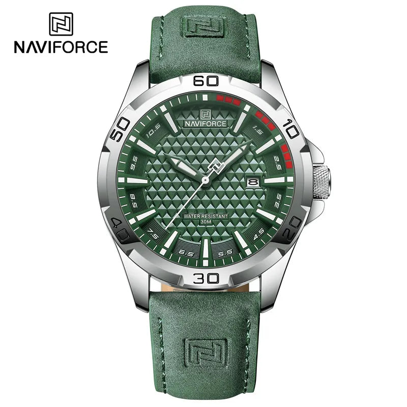 NAVIFORCE Men’s Leather Sport Watch