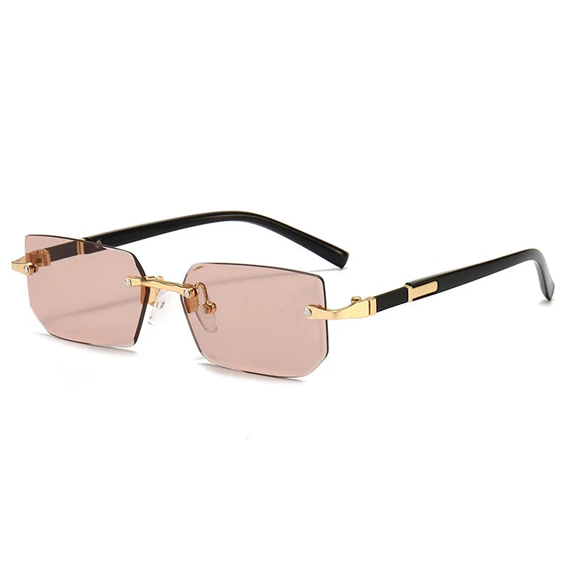 Rimless Rectangle Fashion Sunglasses