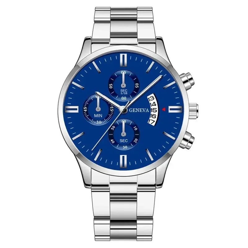 RUNERR Silver Stainless Steel Quartz Watch