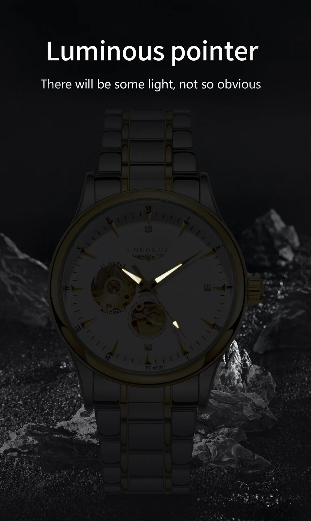 LONGLUX Automatic Skeleton Luxury Watch