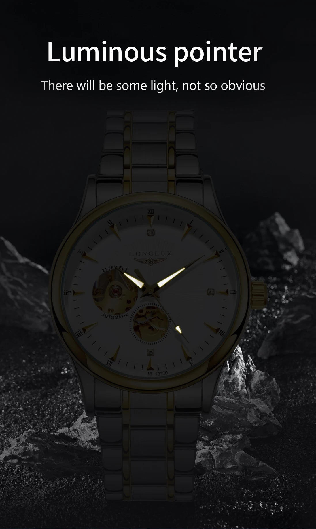 LONGLUX Automatic Skeleton Luxury Watch