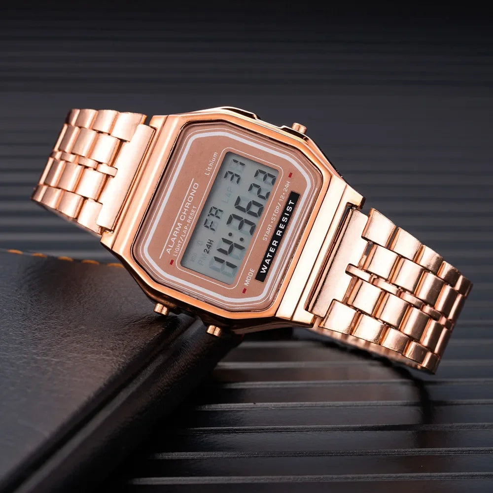 JBAILI Stainless Steel LED Digital Watch