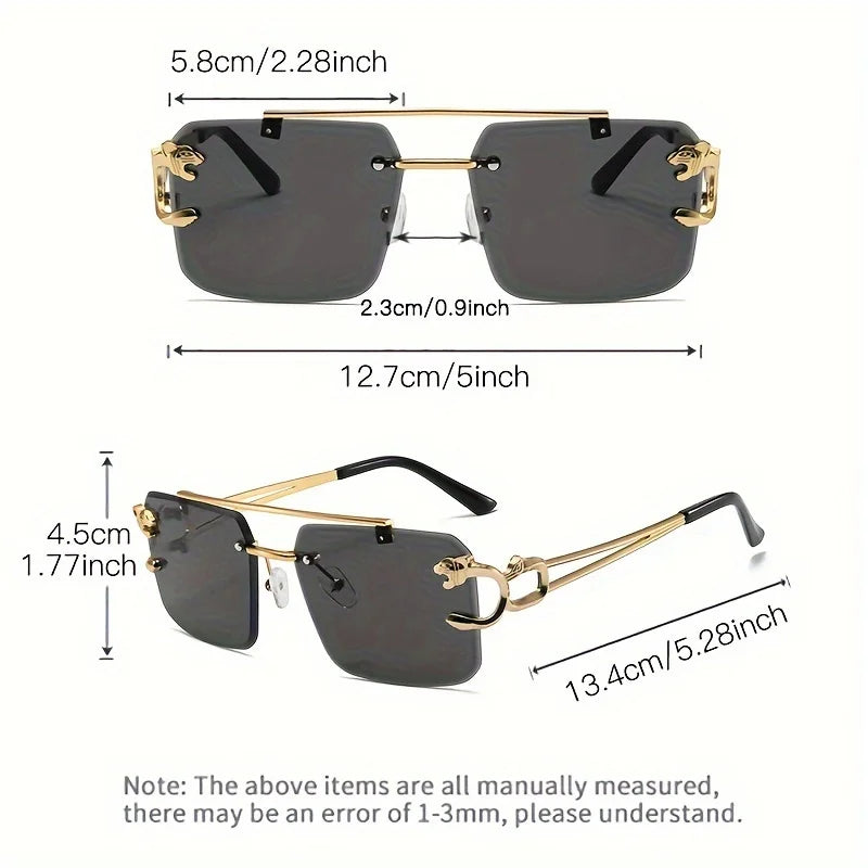 Vintage Golden Frameless Sunglasses