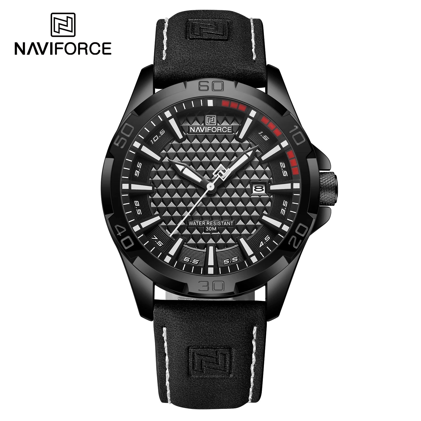 NAVIFORCE Men’s Leather Sport Watch
