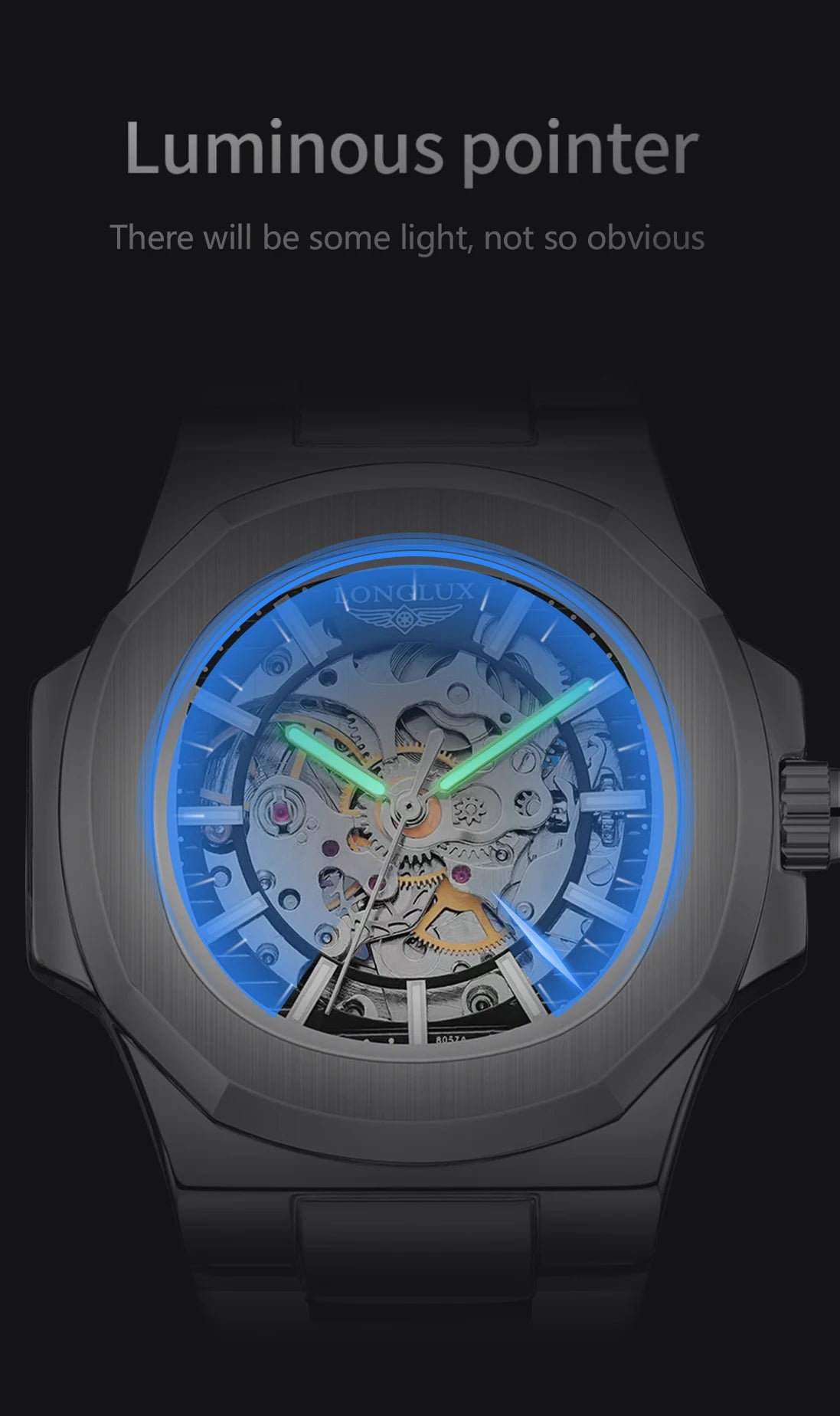 LONGLUX Irregular Skeleton Mechanical Watch
