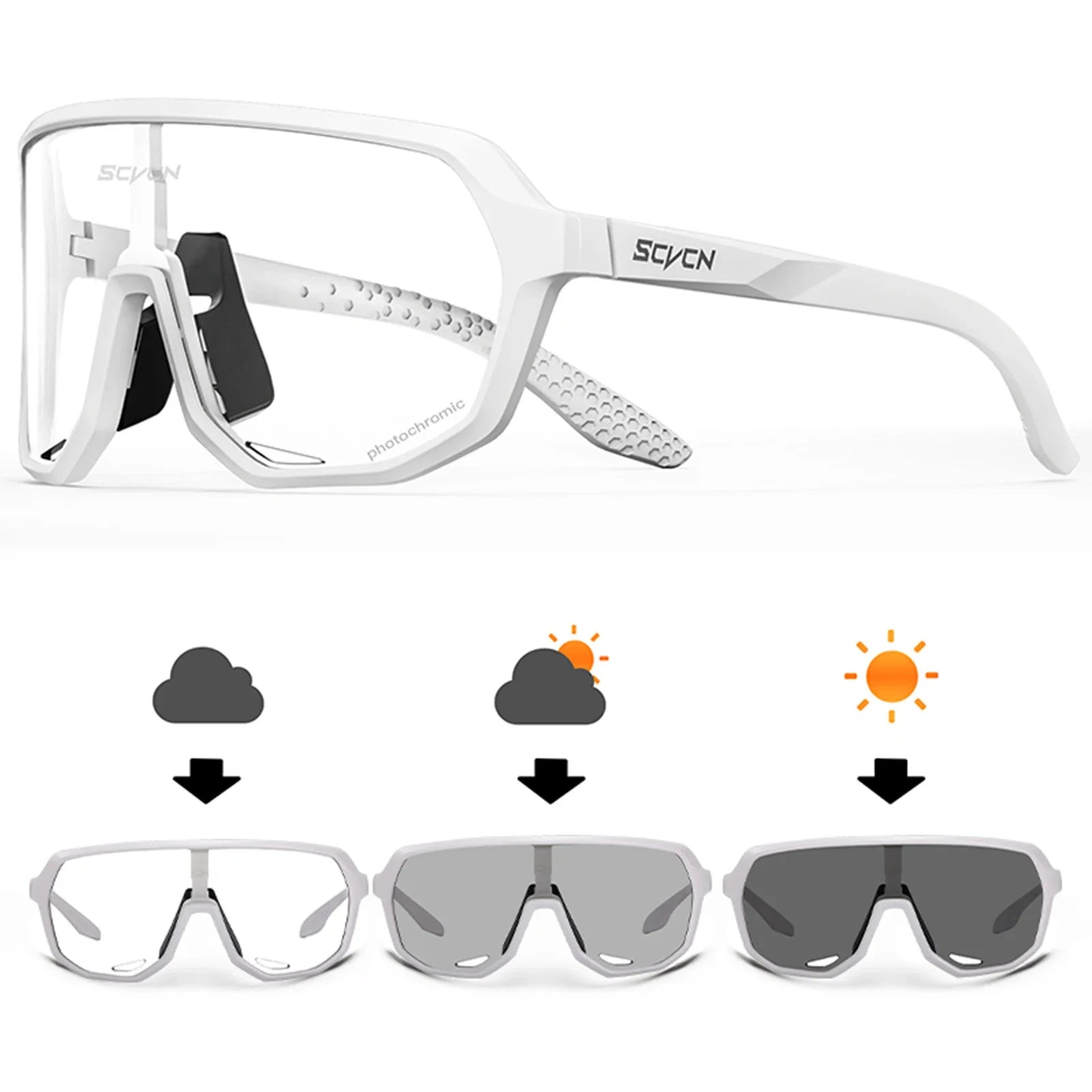 SCVCN Photochromic Cycling Sunglasses
