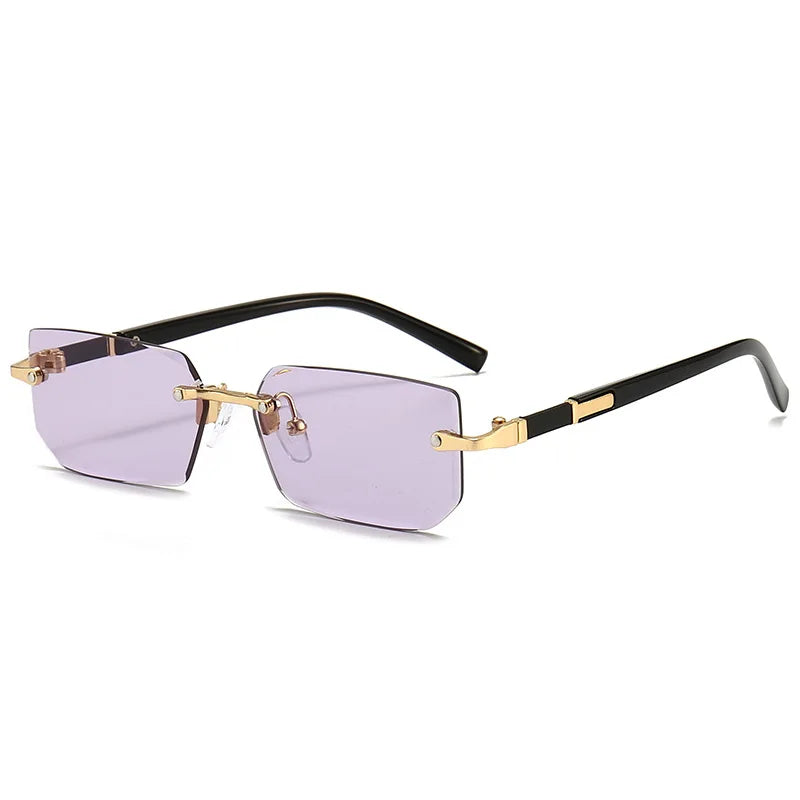 Rimless Rectangle Fashion Sunglasses