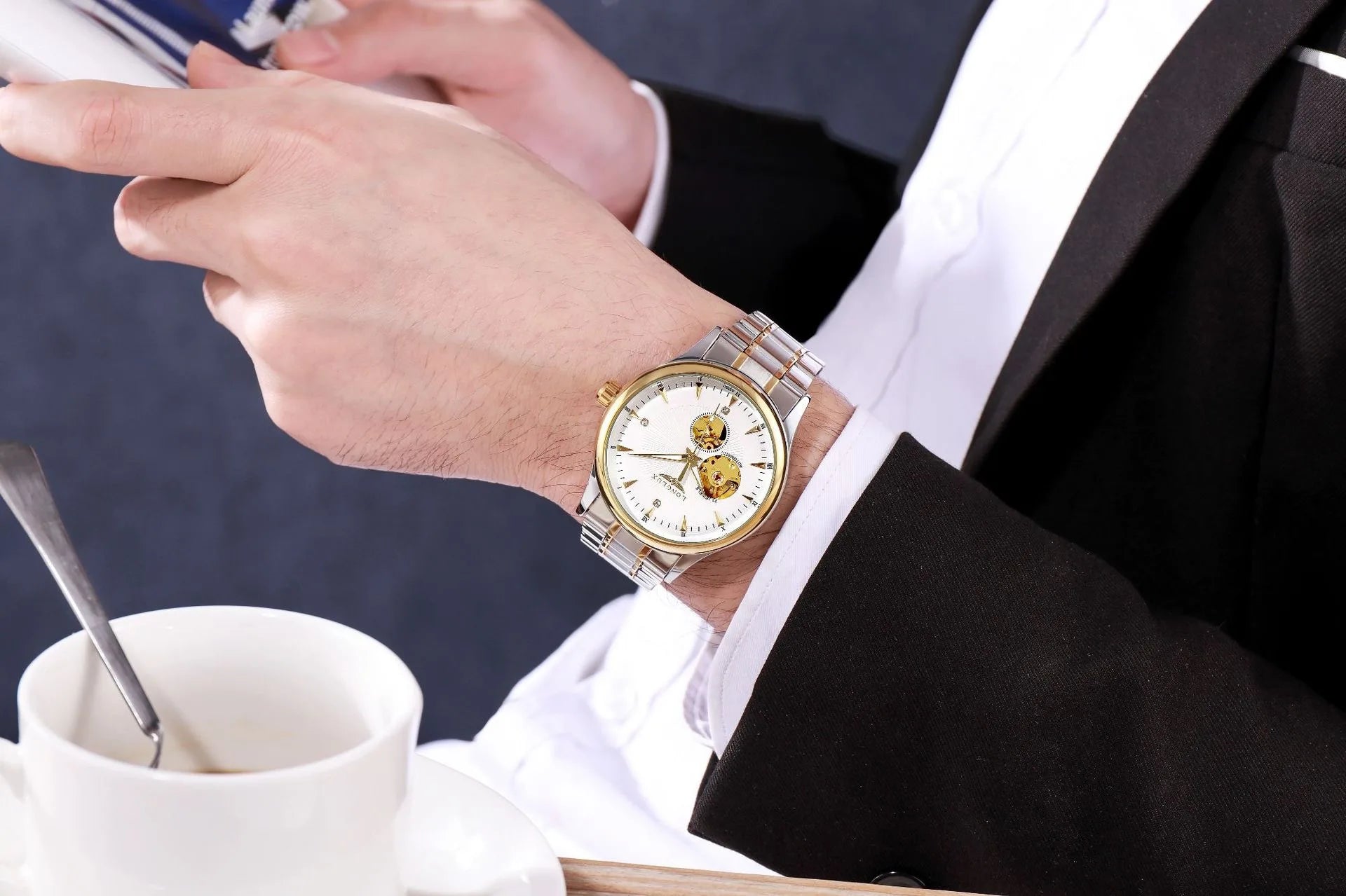 LONGLUX Automatic Skeleton Luxury Watch
