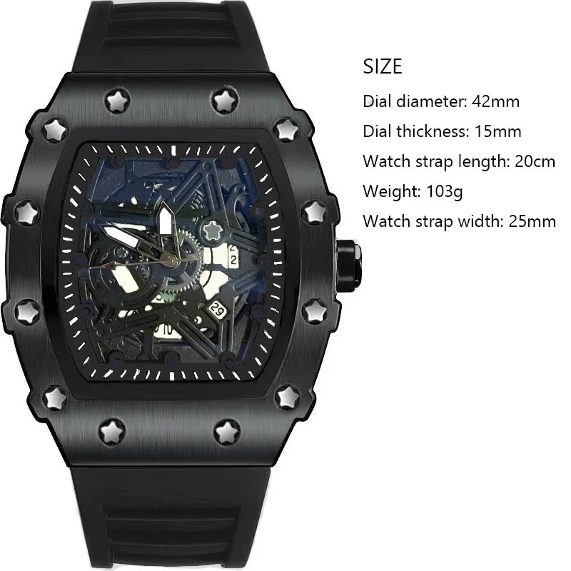 Pentagram Luminous Tonneau Quartz Watch