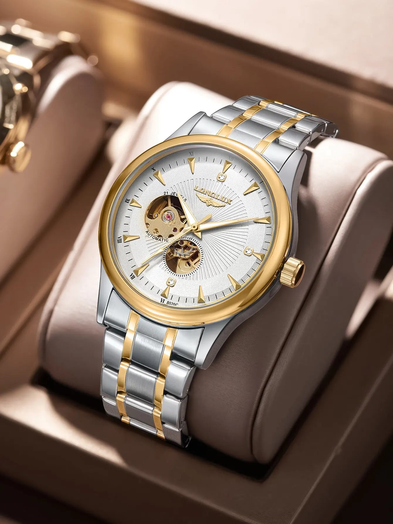 LONGLUX Automatic Skeleton Luxury Watch