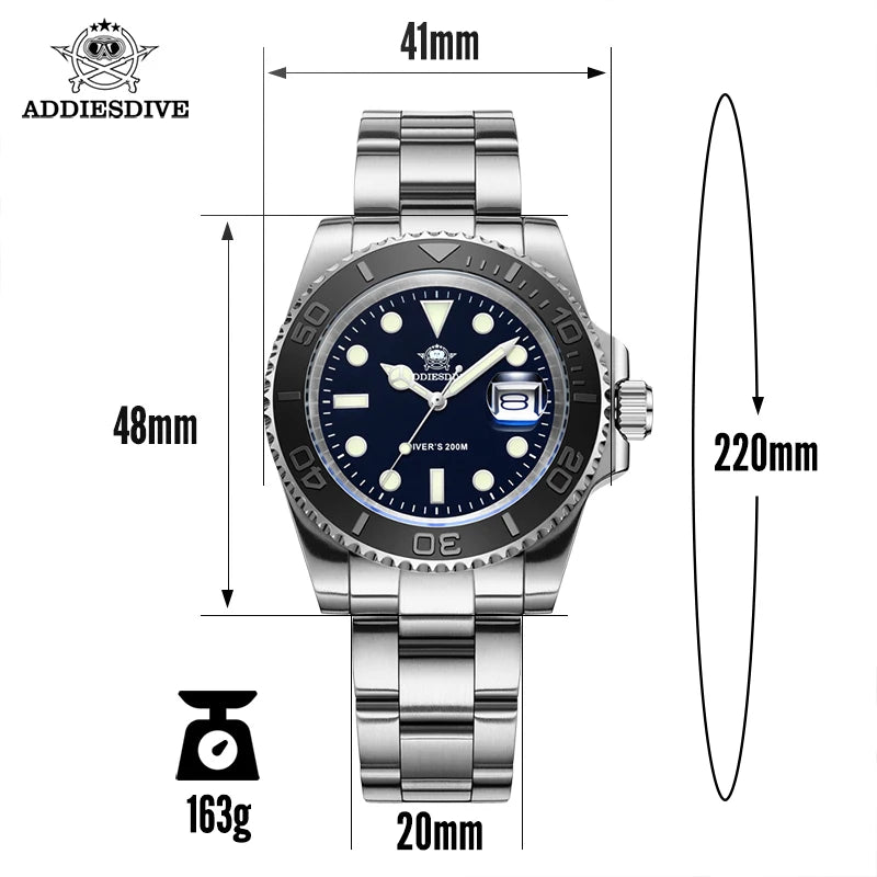 ADDIESDIVE BGW9 Luminous Diver Watch