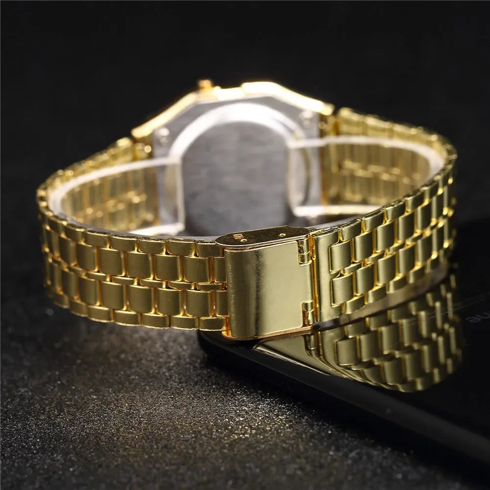 JBAILI Stainless Steel LED Digital Watch